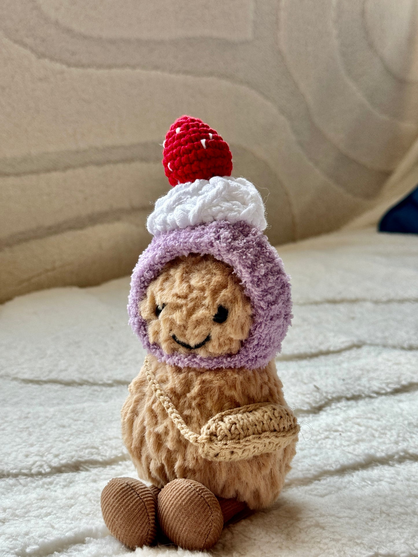 Strawberry Taro Cake Crochet Outfit for Jellycat Amuseables