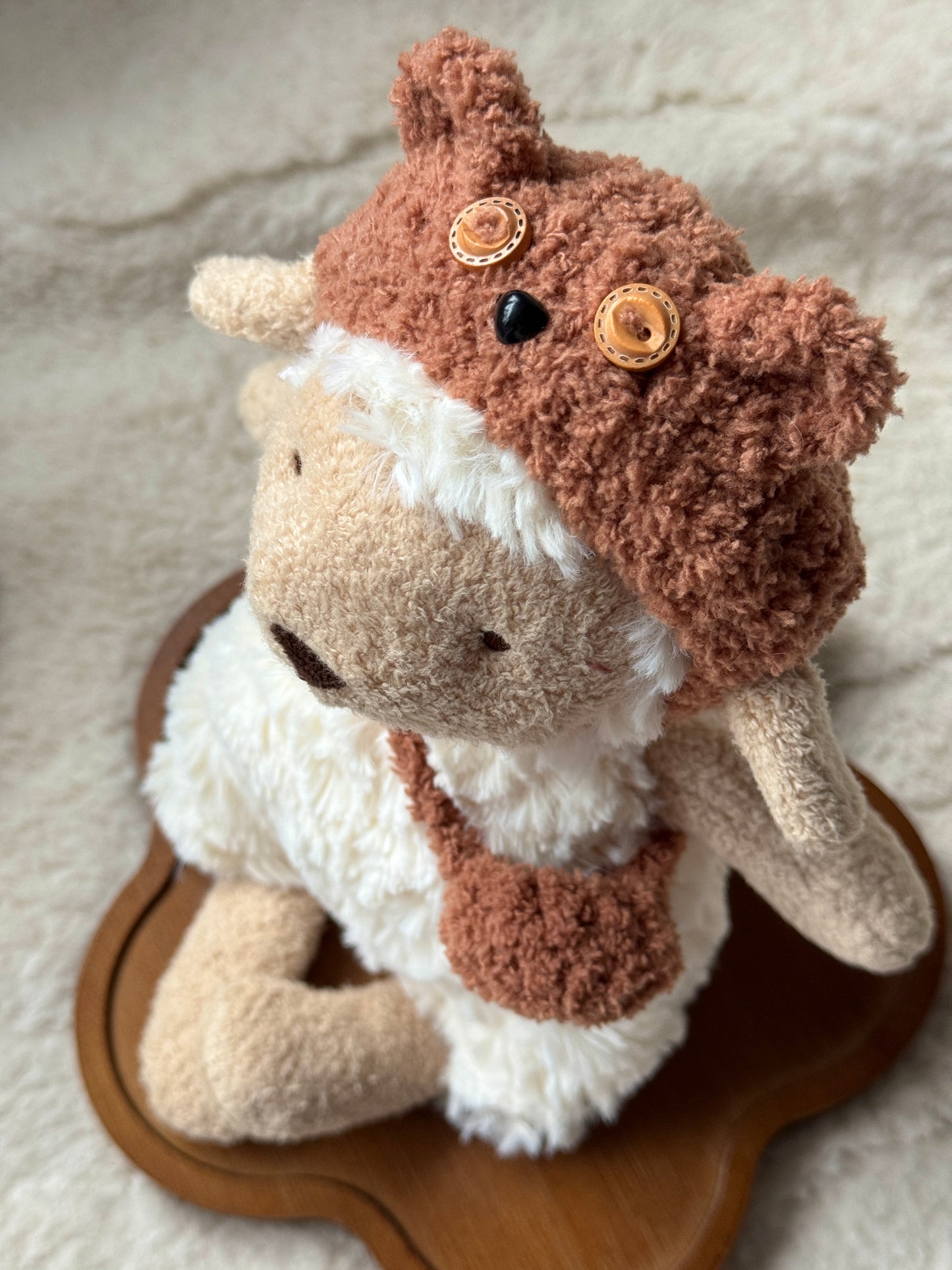 Bear Hat & Bag Set for Jellycat Lollie Lamb and Peanut (Similar Size Plushies)