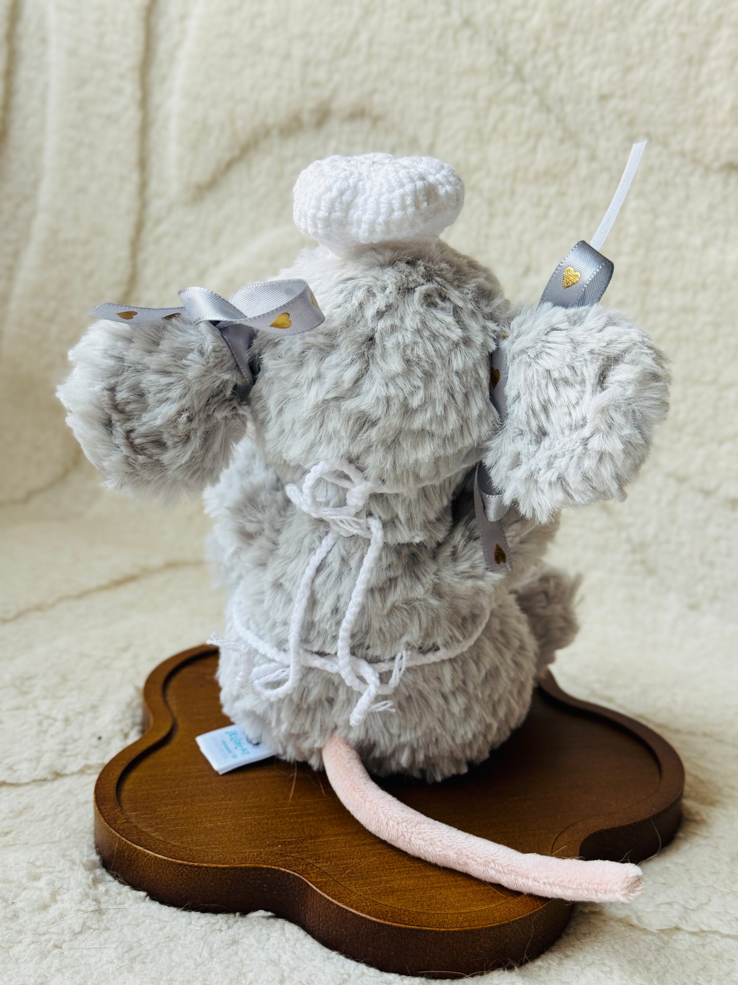 Chef Outfit for Jellycat Yummy Mouse (fit for any yummy plush) – Crochet Hat & Apron Set