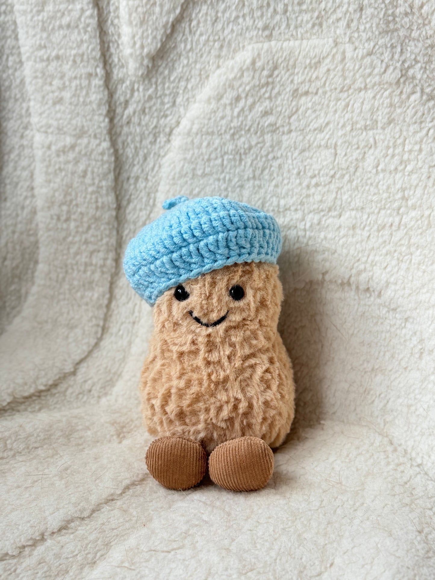 Crochet Beret for Jellycat Amuseables Peanut