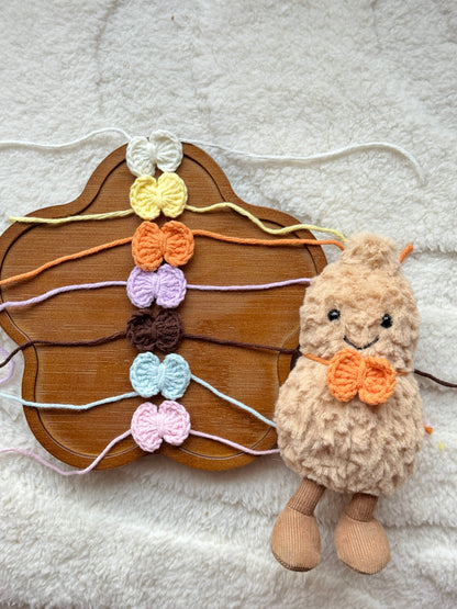 Handmade Crochet Bow Tie for Jellycat Amuseable Peanuts – Unique & Adorable Accessory