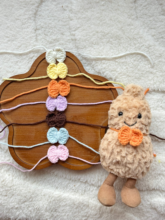 Handmade Crochet Bow Tie for Jellycat Amuseable Peanuts – Unique & Adorable Accessory
