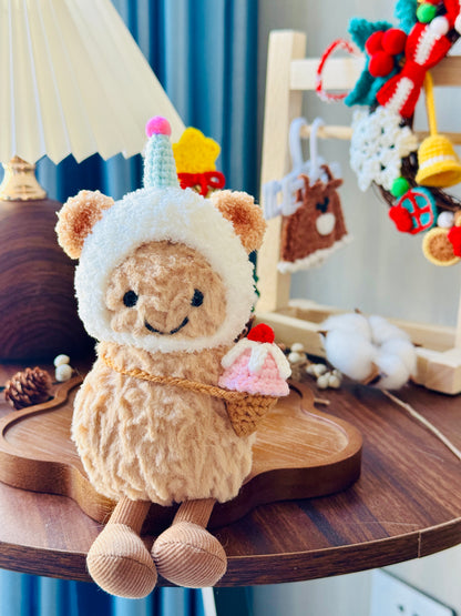 Crochet Ice Cream Outfit Set for Jellycat Amuseables Peanut - Summer Love!