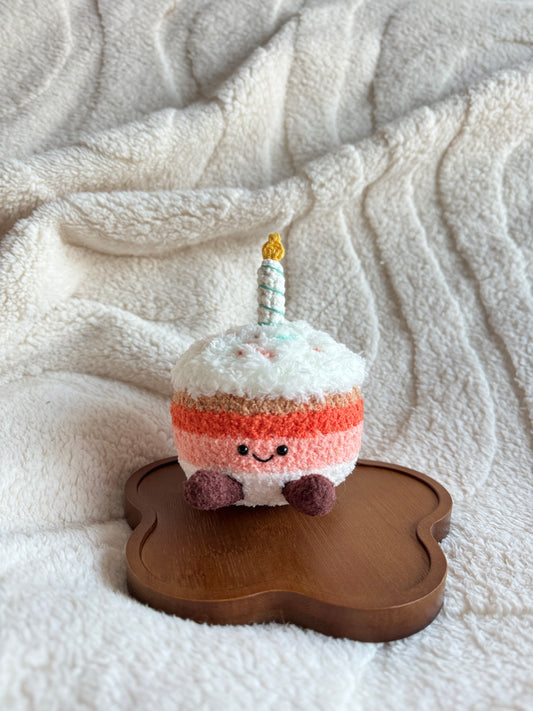 Crochet Jellycat-Inspired Birthday Cake Plush