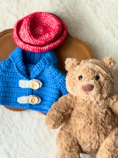 Crochet Paddington Outfit for Jellycat Bartholomew Bear