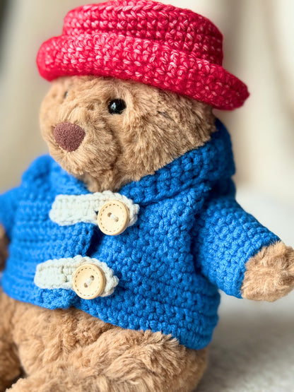 Crochet Paddington Outfit for Jellycat Bartholomew Bear
