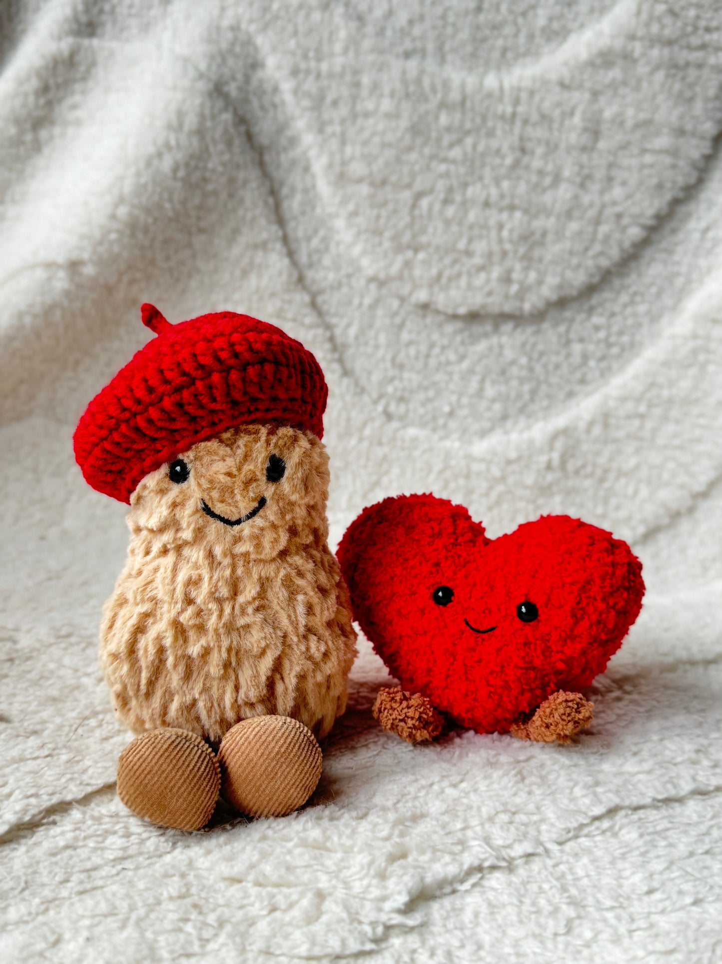 Crochet Beret for Jellycat Amuseables Peanut