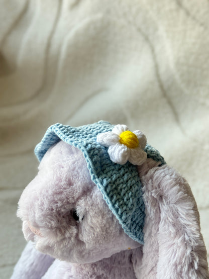 Crochet Daisy Sun Hats for Jellycat Bashful Bunnies