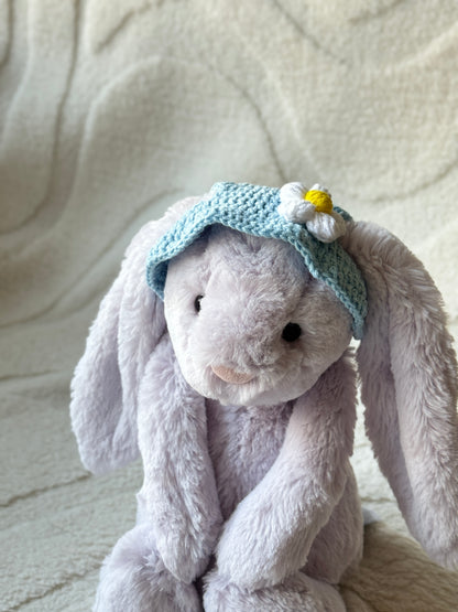 Crochet Daisy Sun Hats for Jellycat Bashful Bunnies