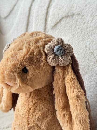 🌸 Crochet Flower Hair Accessories for Jellycat Bunnies 🌸