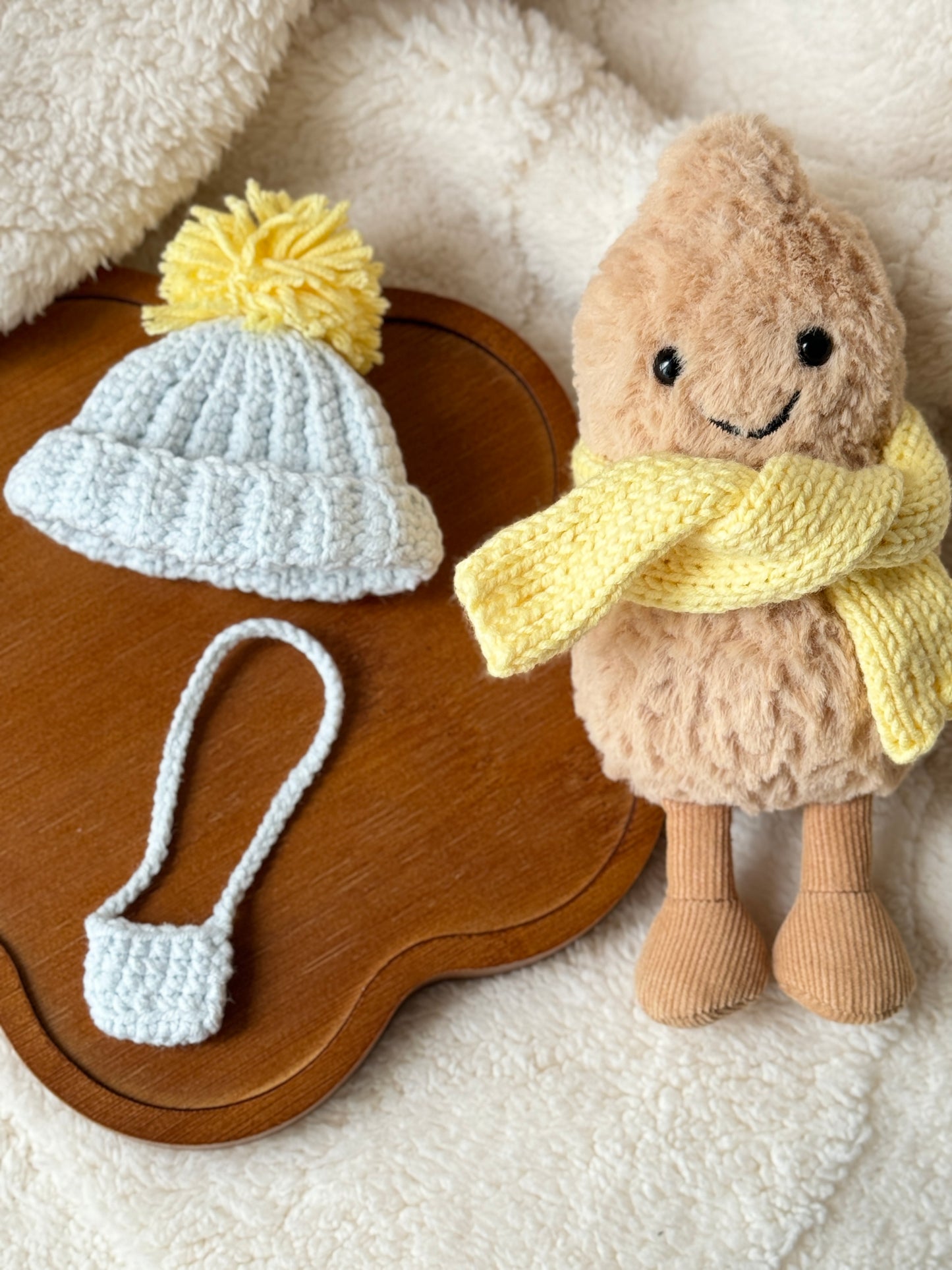 Light Blue & Yellow Crochet Outfit for Jellycat Amuseables