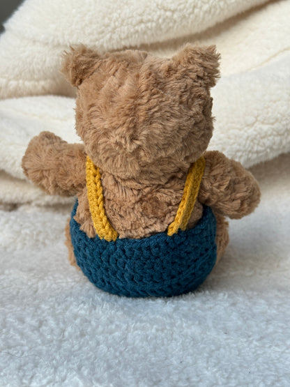 JC Bartholomew Bear Overalls | Handmade Crochet Outfit