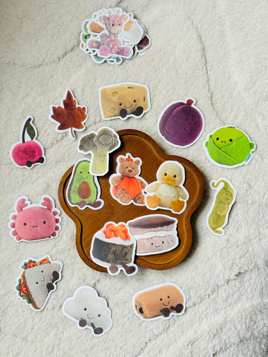 Adorable Jellycat Inspried Stickers – Perfect for Journals, Crafts, and Gifts