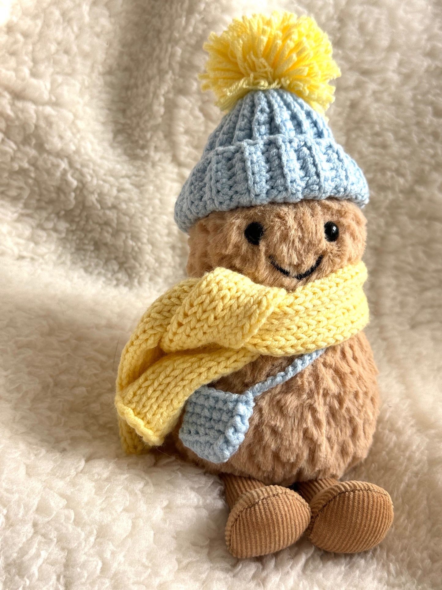 Light Blue & Yellow Crochet Outfit for Jellycat Amuseables