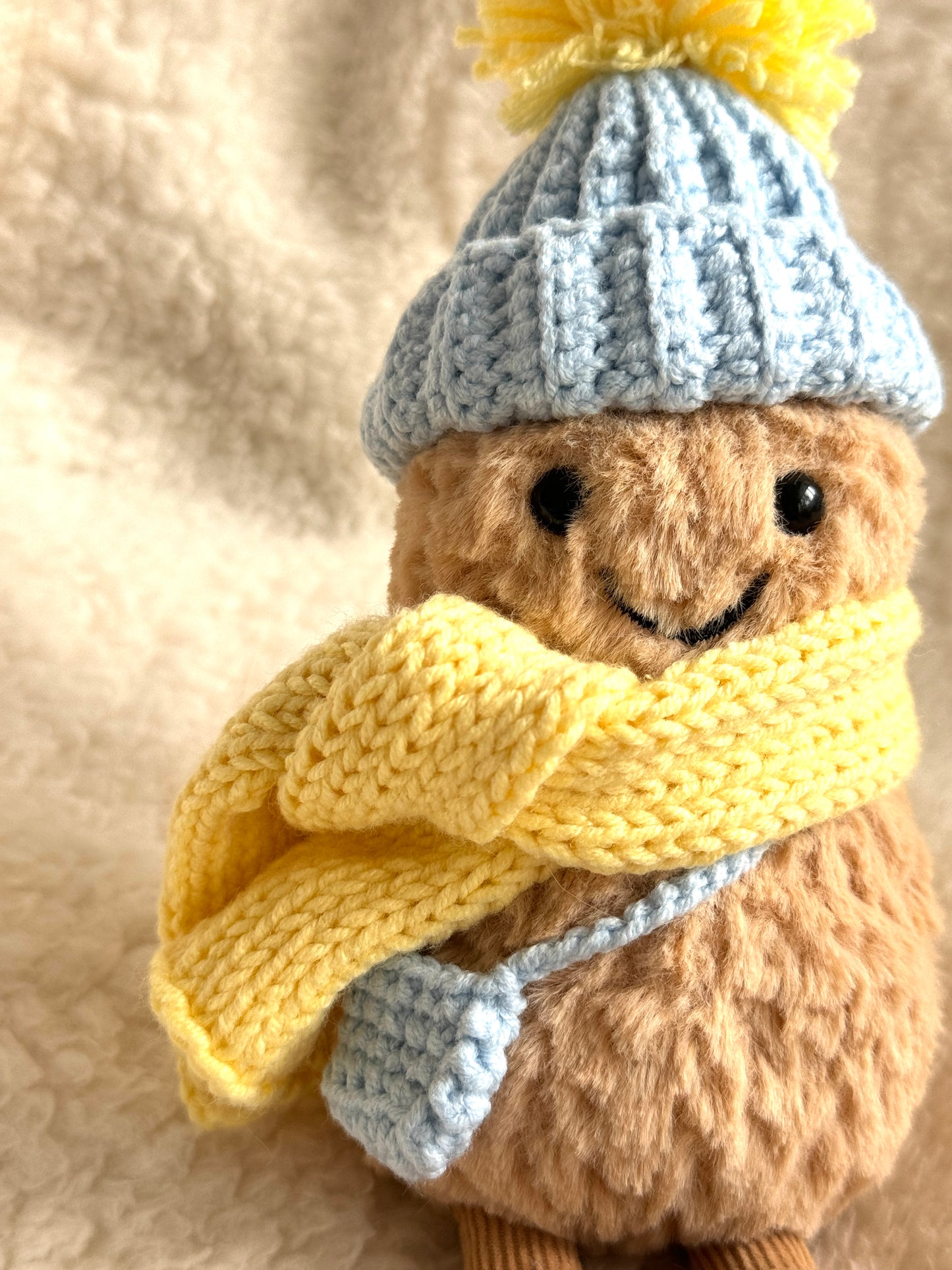 Light Blue & Yellow Crochet Outfit for Jellycat Amuseables