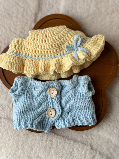 Sunny Bonnet & Baby Blue Cardigan for Jellycat Bart Junior
