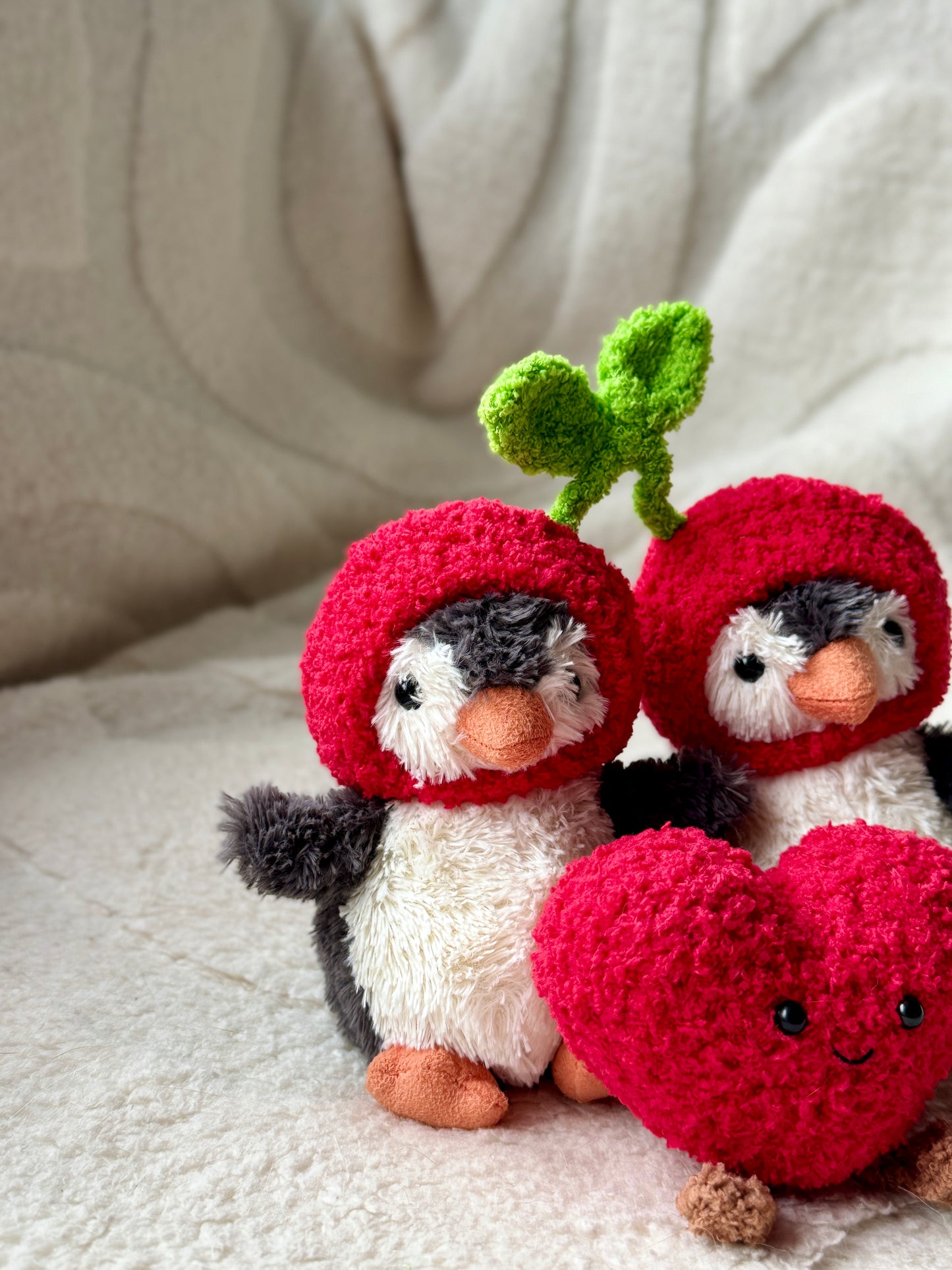 For Lovers Crochet Outfit for Jellycat Amuseables for Cherry Sweethearts