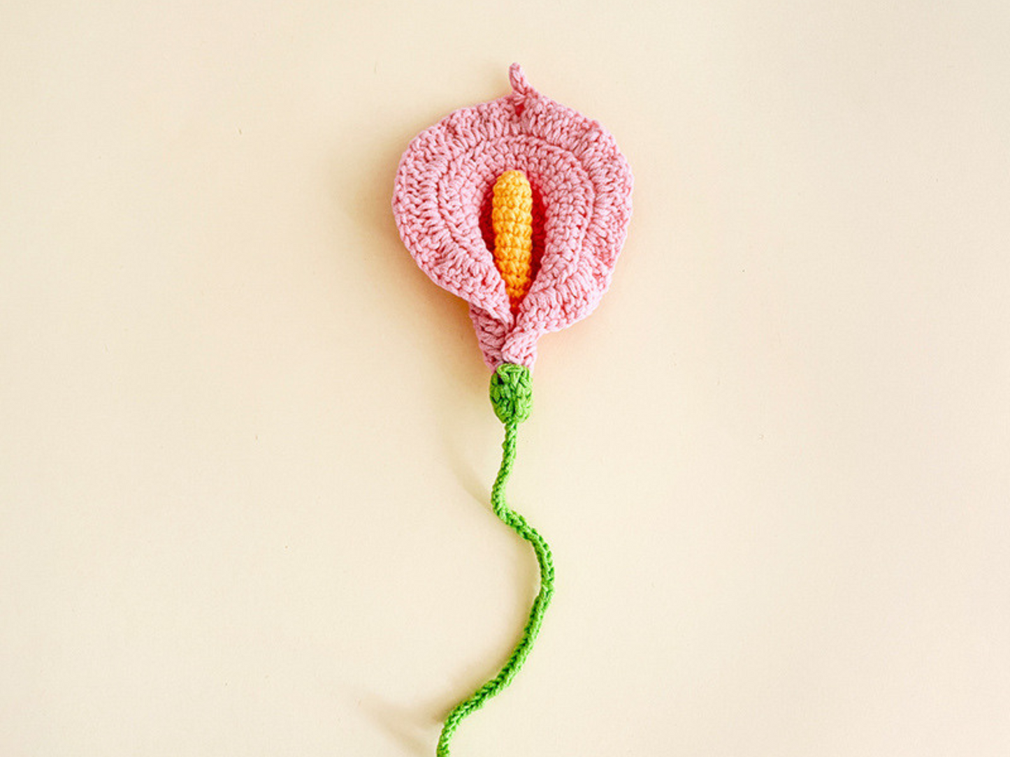 Crochet Common Callalily Bookmark