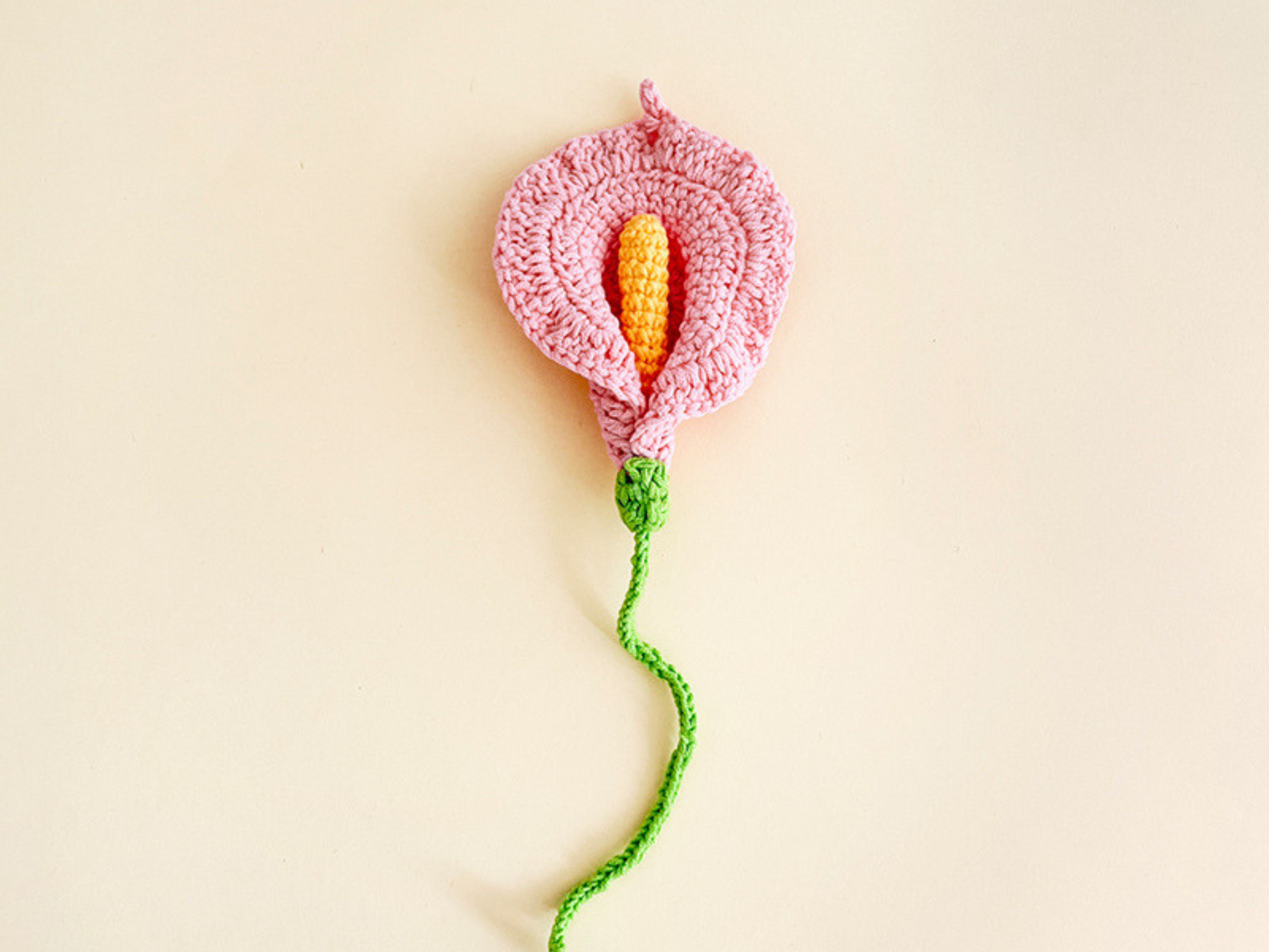 Crochet Common Callalily Bookmark