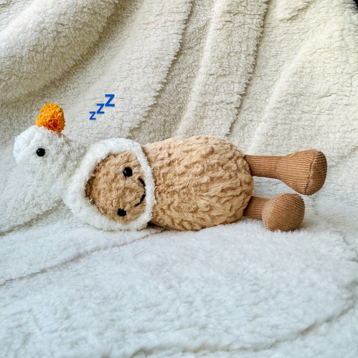 Handmade Crochet Goose Hat for Jellycat Peanut