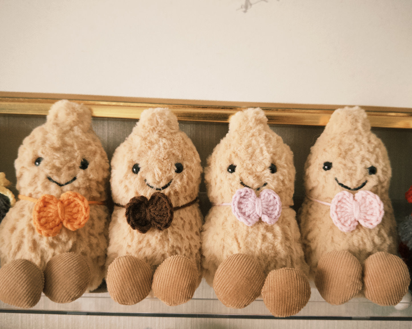 Handmade Crochet Bow Tie Set for Jellycat Amuseable Peanuts