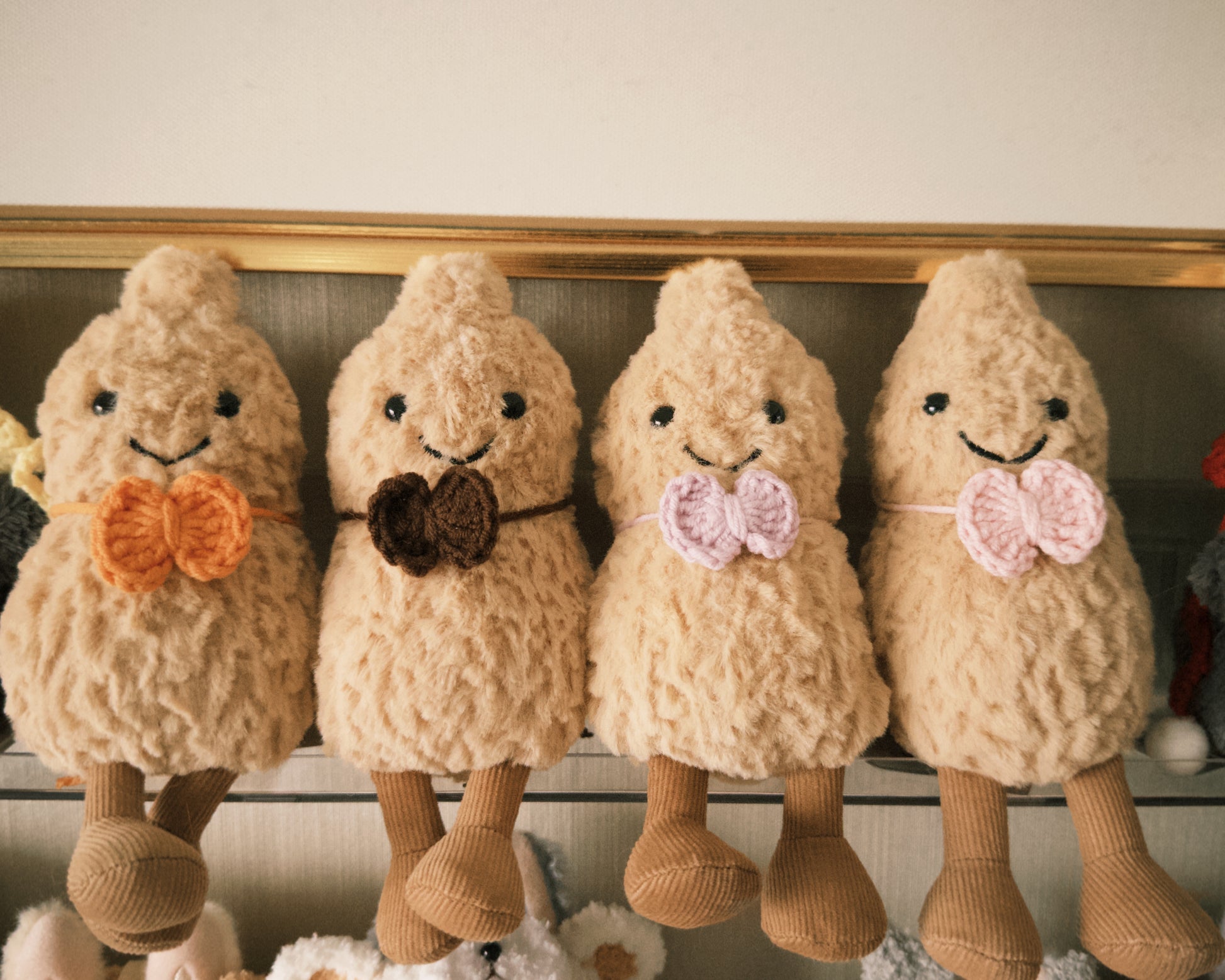 Handmade Crochet Bow Tie Set for Jellycat Amuseable Peanuts