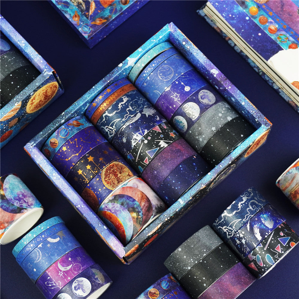 Into the Star Theme Washi Tape Set - 19 Rolls of Decorative Tape