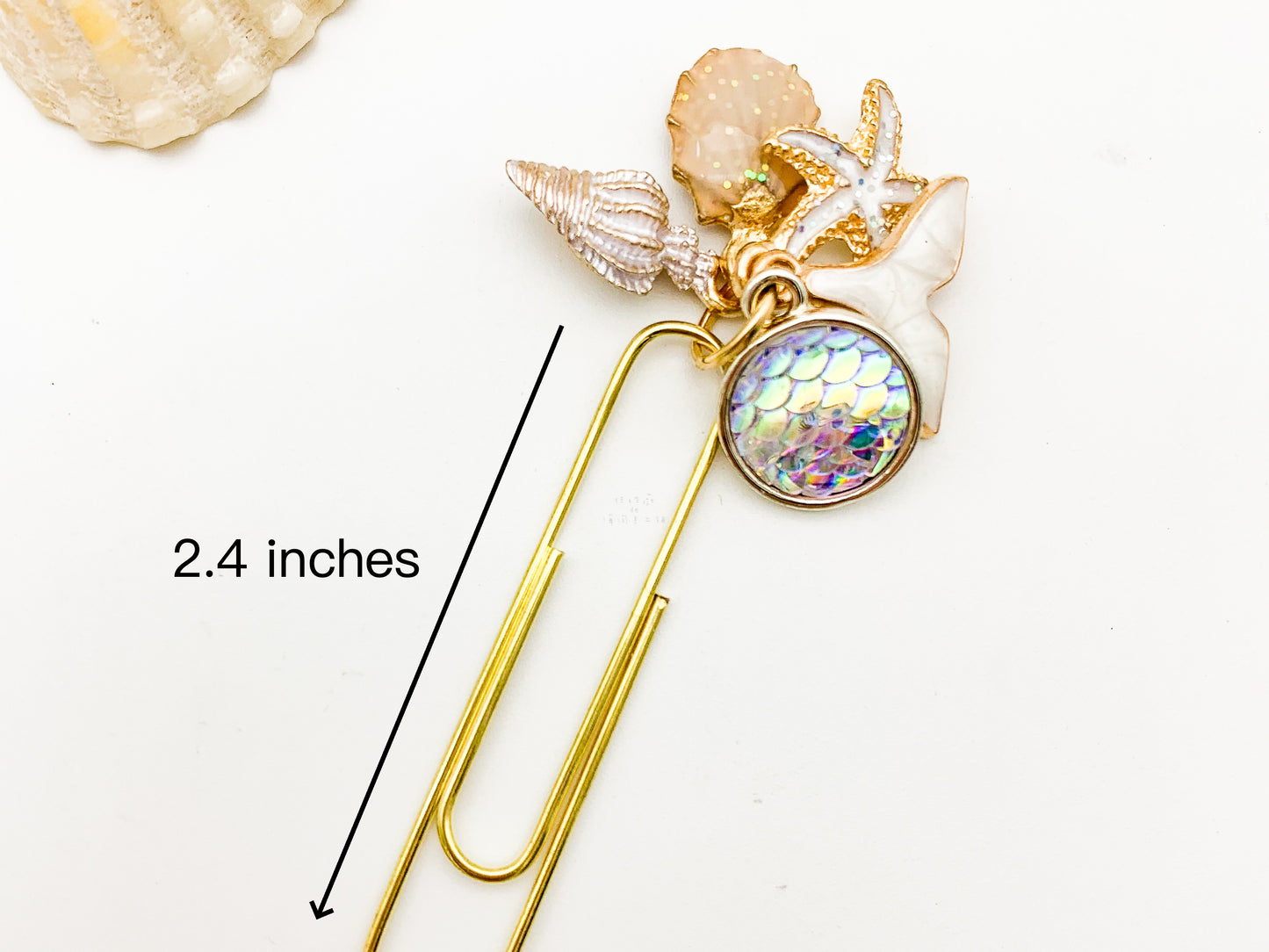 Size of Mermaid Paper Clip Bookmarks - Set of 4